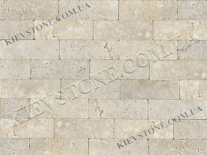 Travertine tumbled, beige 7,5х20,3х1 cm KievStone