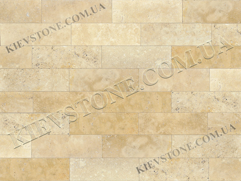Travertine brushed, beige 7.5х23х1сm KievStone