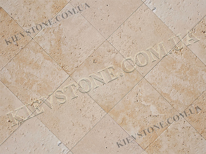 Travertine brushed, beige 30.5x30.5x1cm KievStone