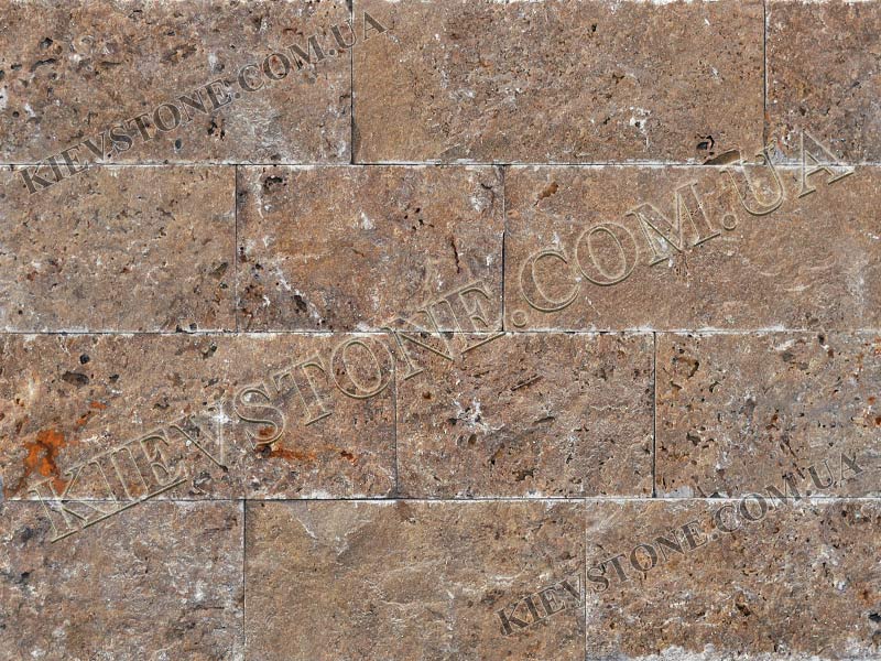 Travertine split, brown 15хLх2.1 сm KievStone