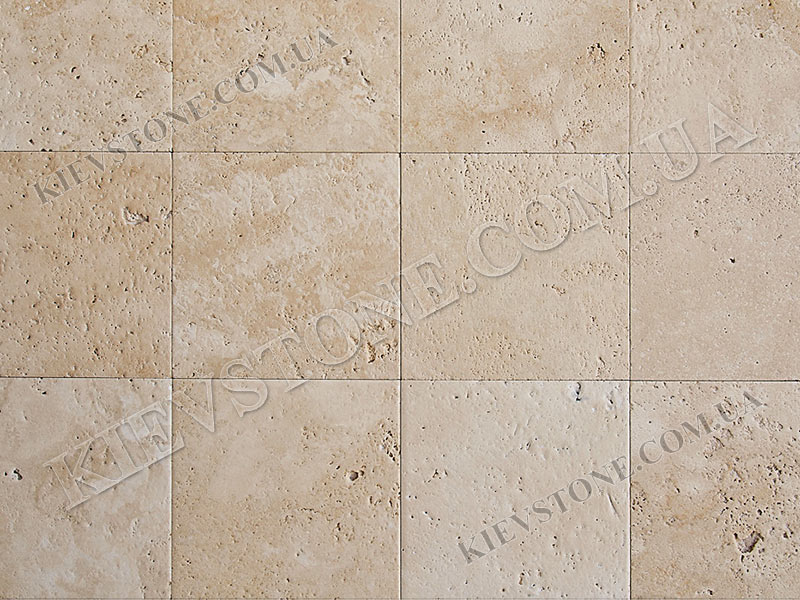Travertine brushed, beige 20.3x20.3x1.2cm KievStone