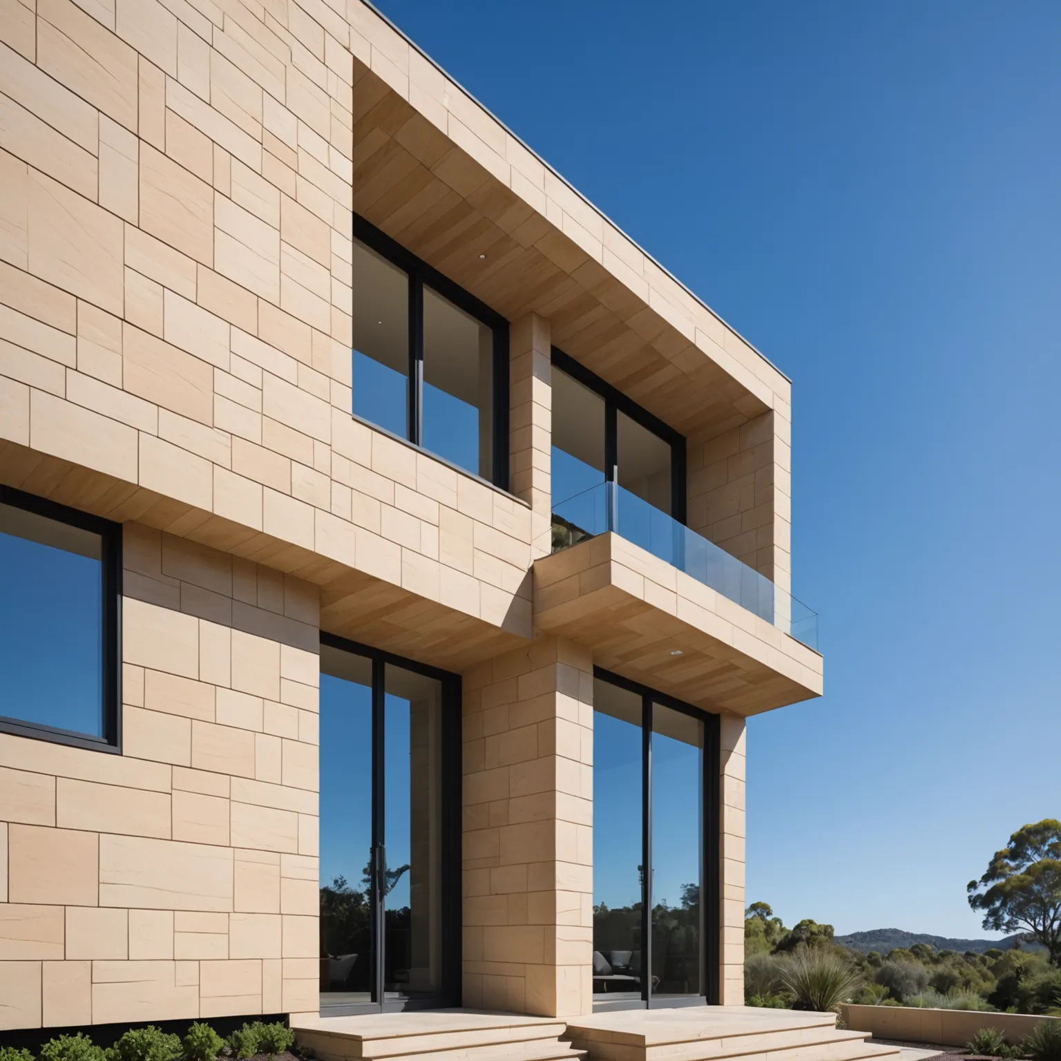 Rough sandstone texture used in facade design