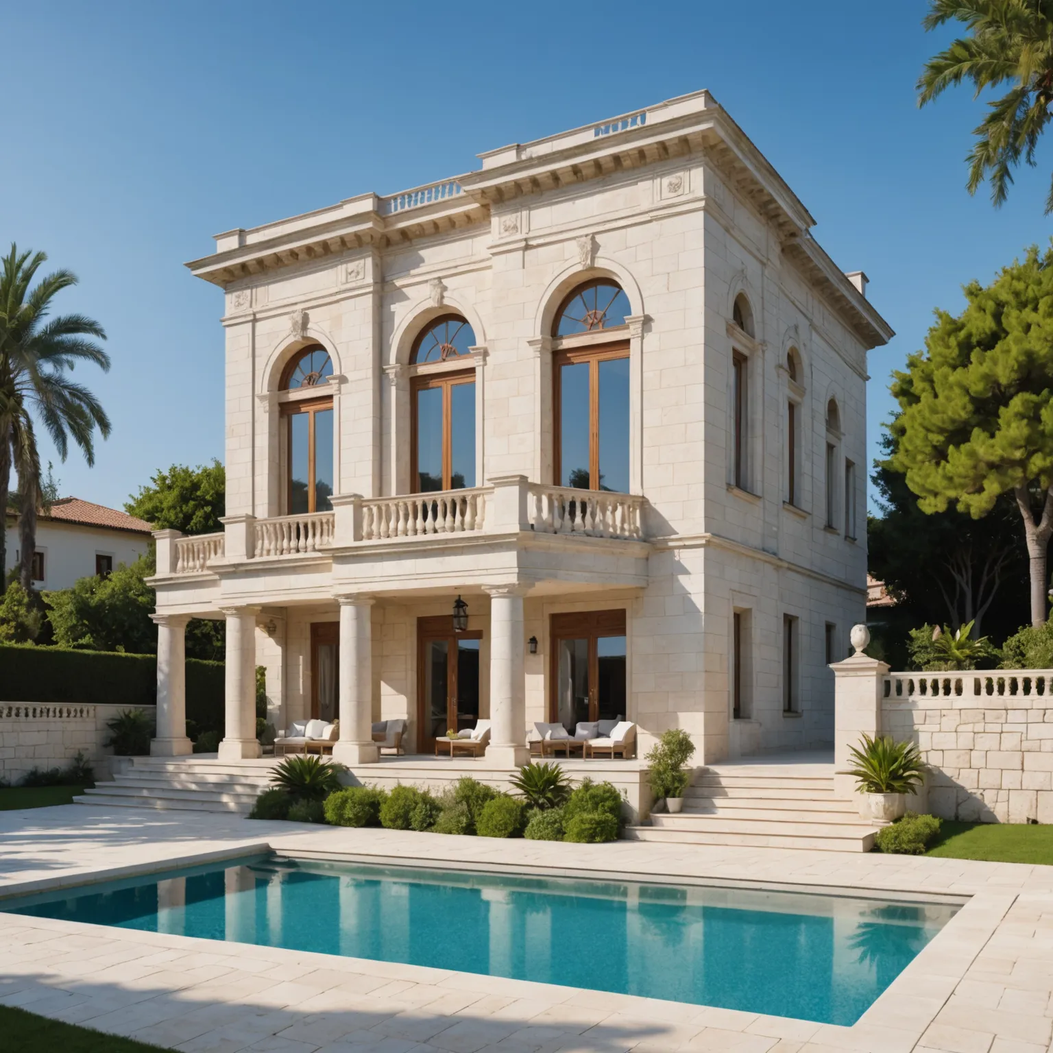 Architectural details made of limestone