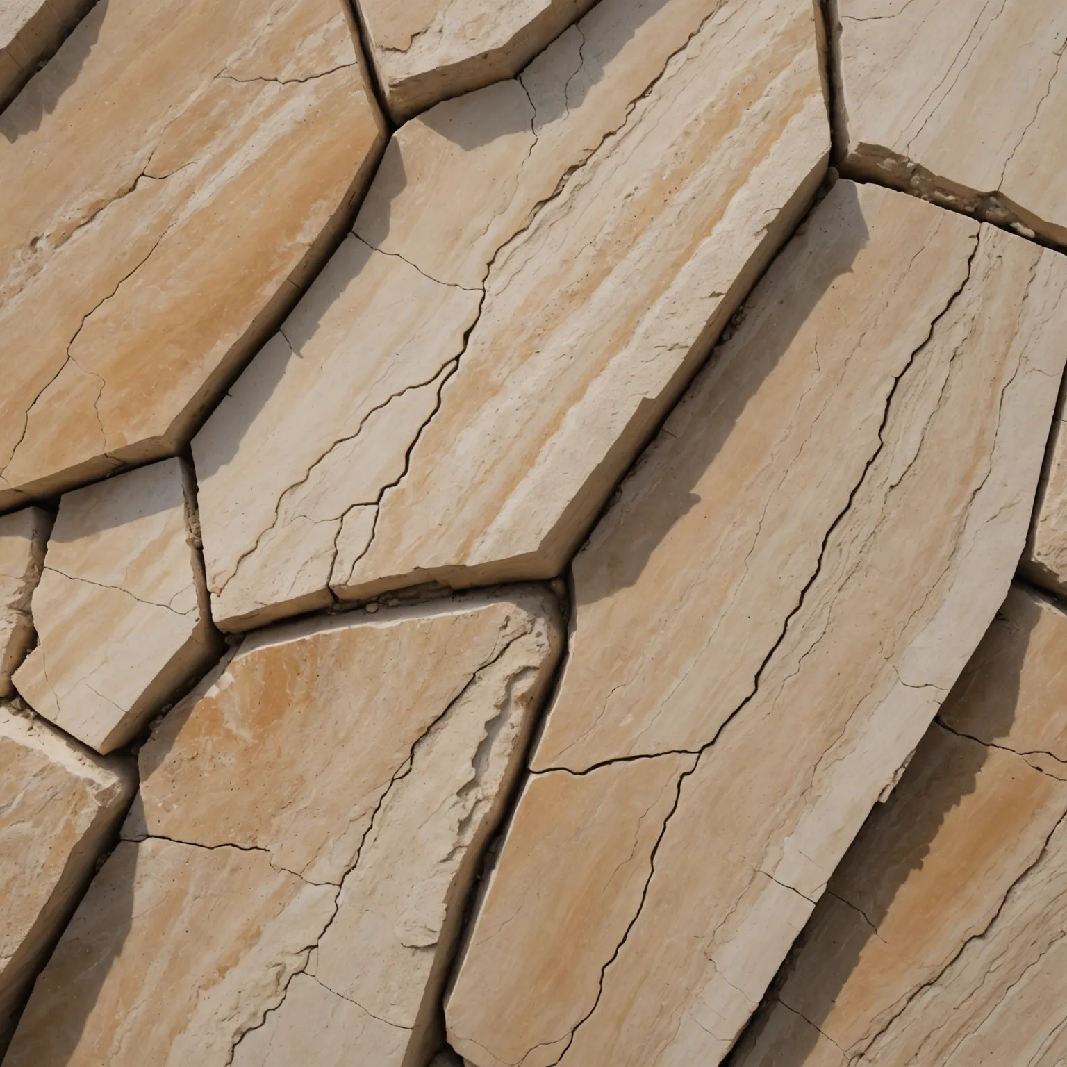 Beige travertine facade cladding