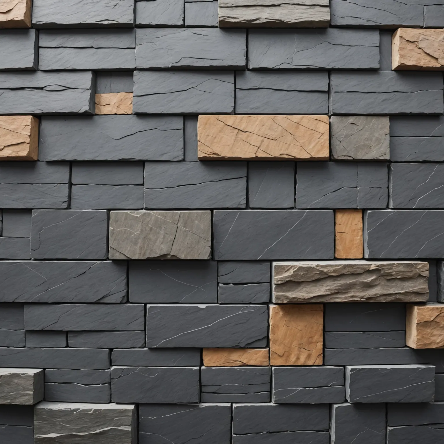 Slate facade cladding on a residential house
