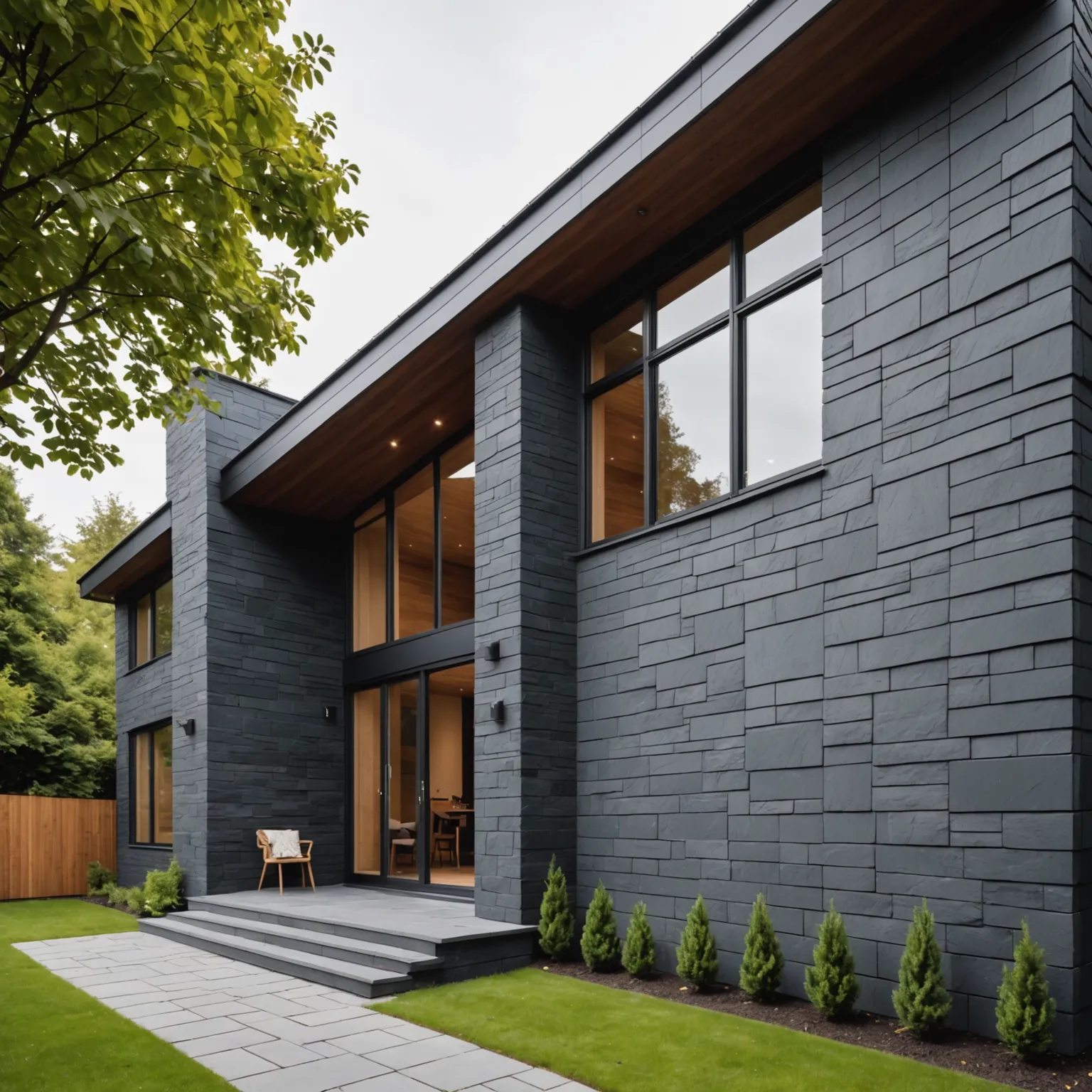 Slate in landscape design, pathways and terraces