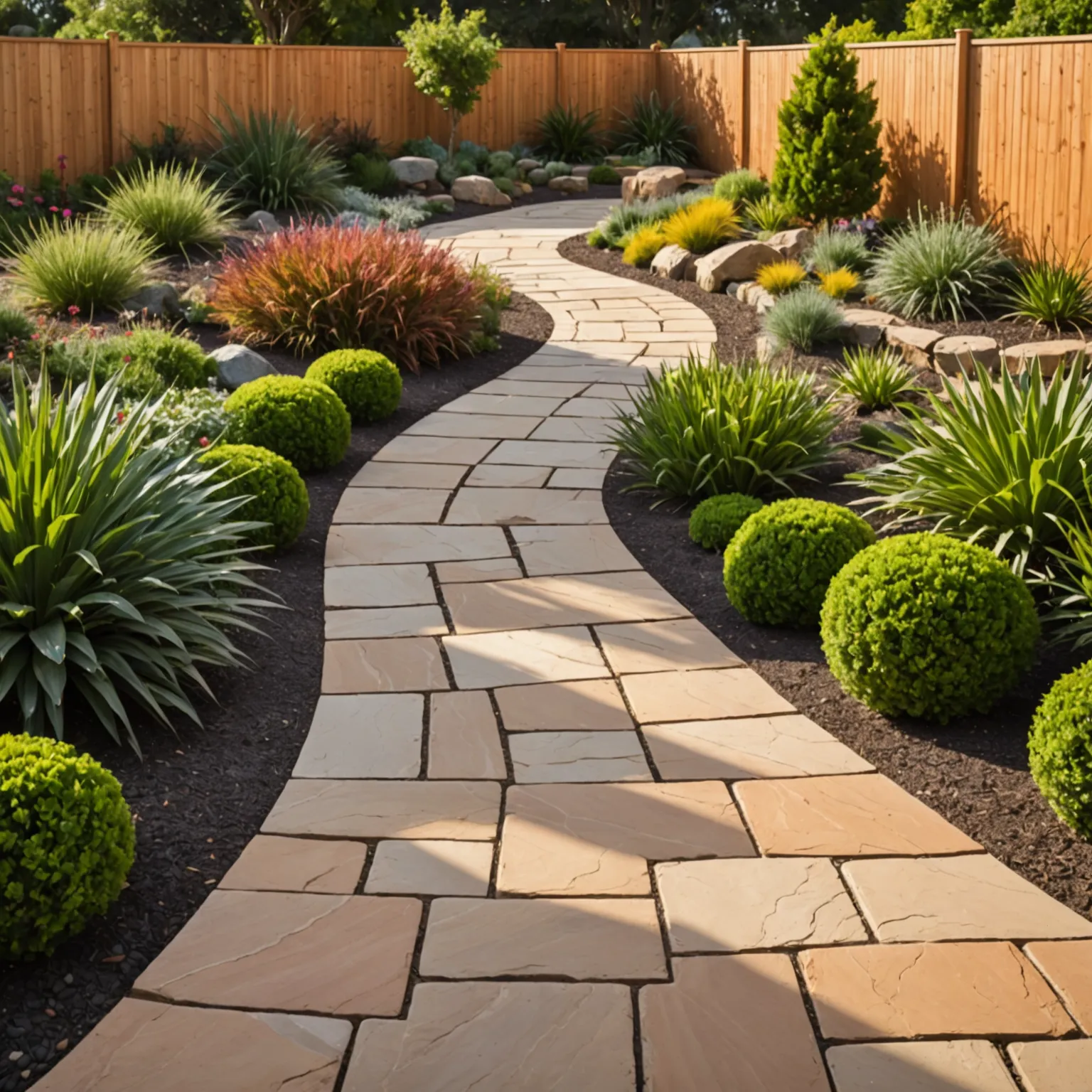 Light sandstone for garden paths