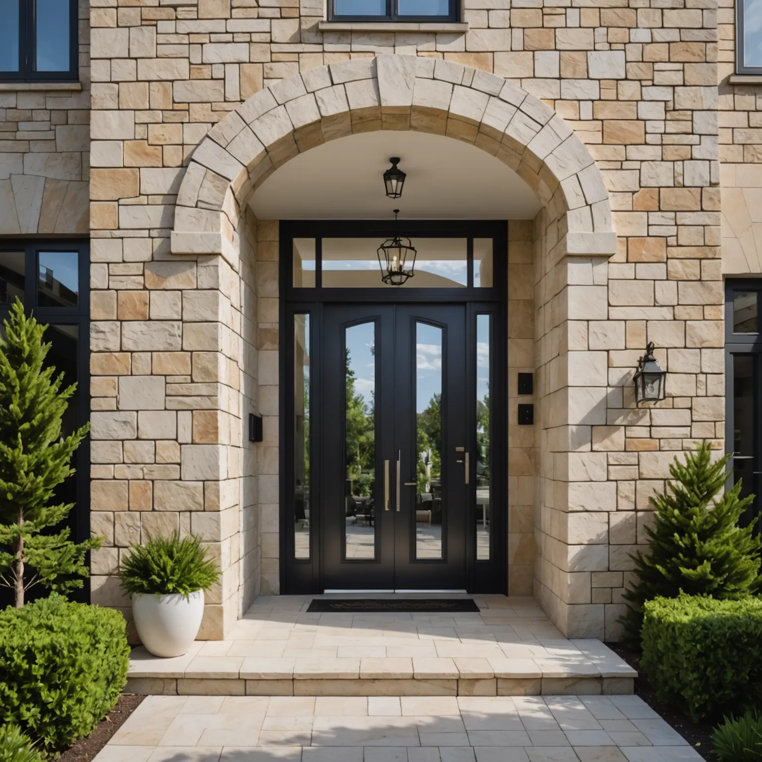 Stone entrance area of a private house
