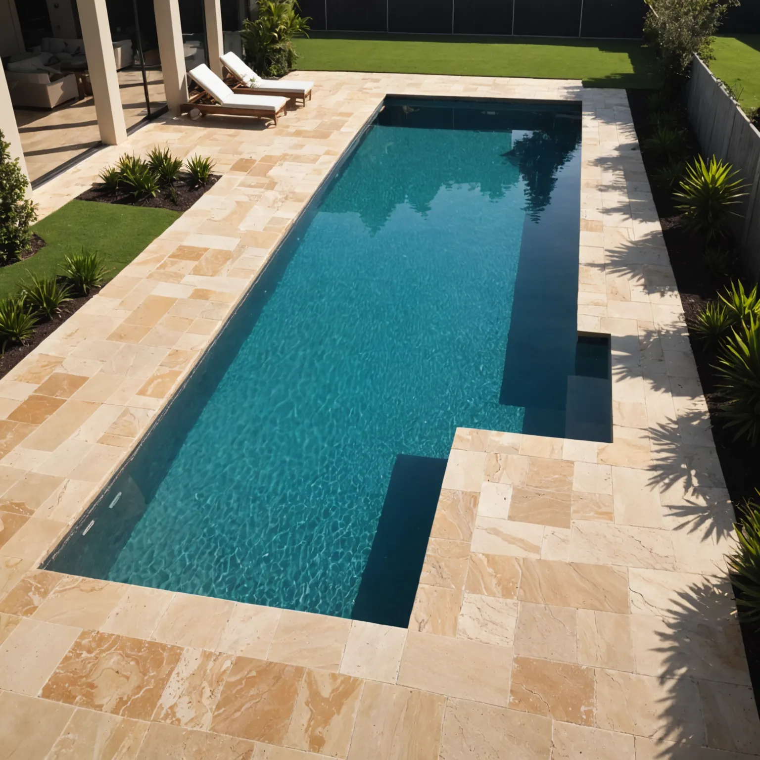 Travertine terrace after rain showing natural texture