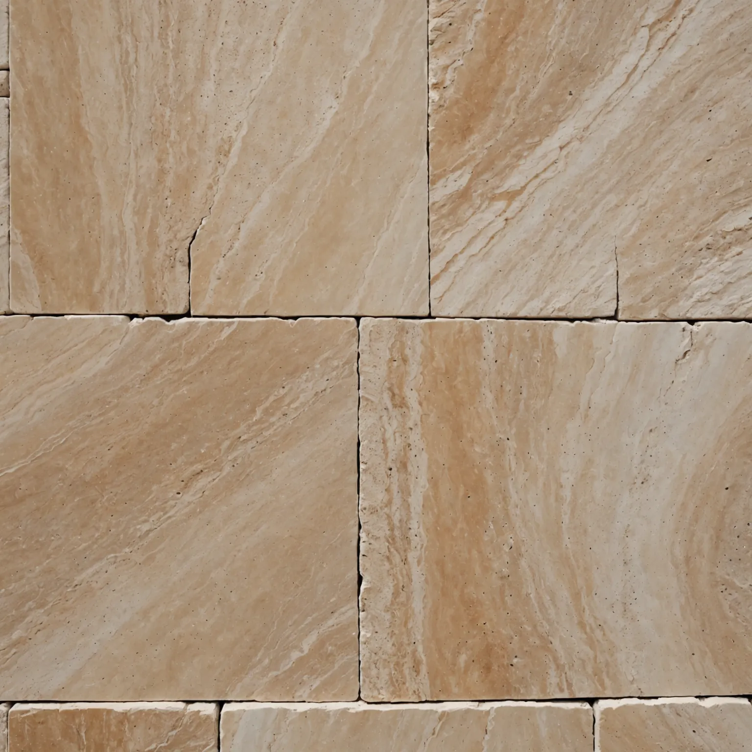 Cleaning a travertine pathway with a soft brush during seasonal maintenance