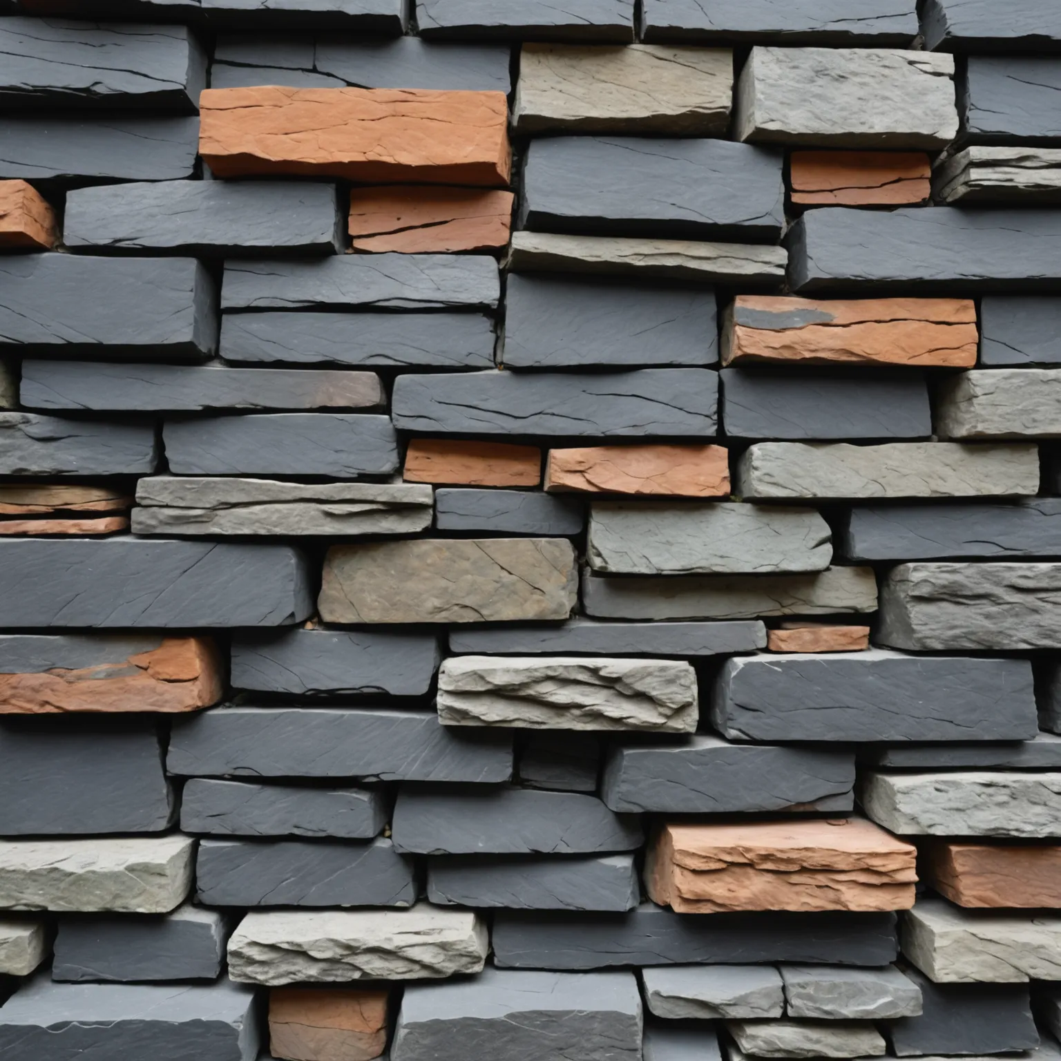 Slate used in outdoor paths and decorative areas
