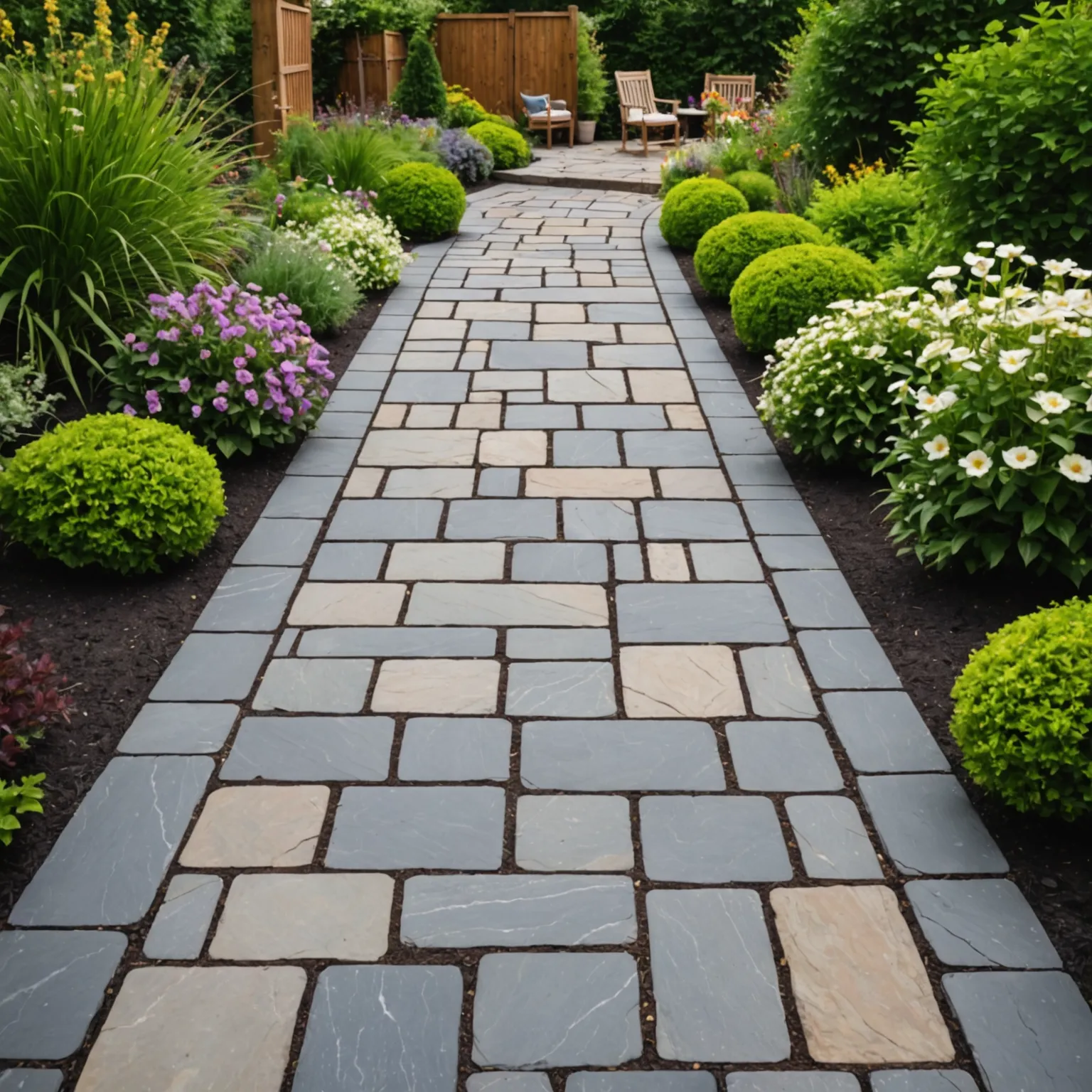Pebbles used around plants and decorative garden zones, use of pebbles in landscape design