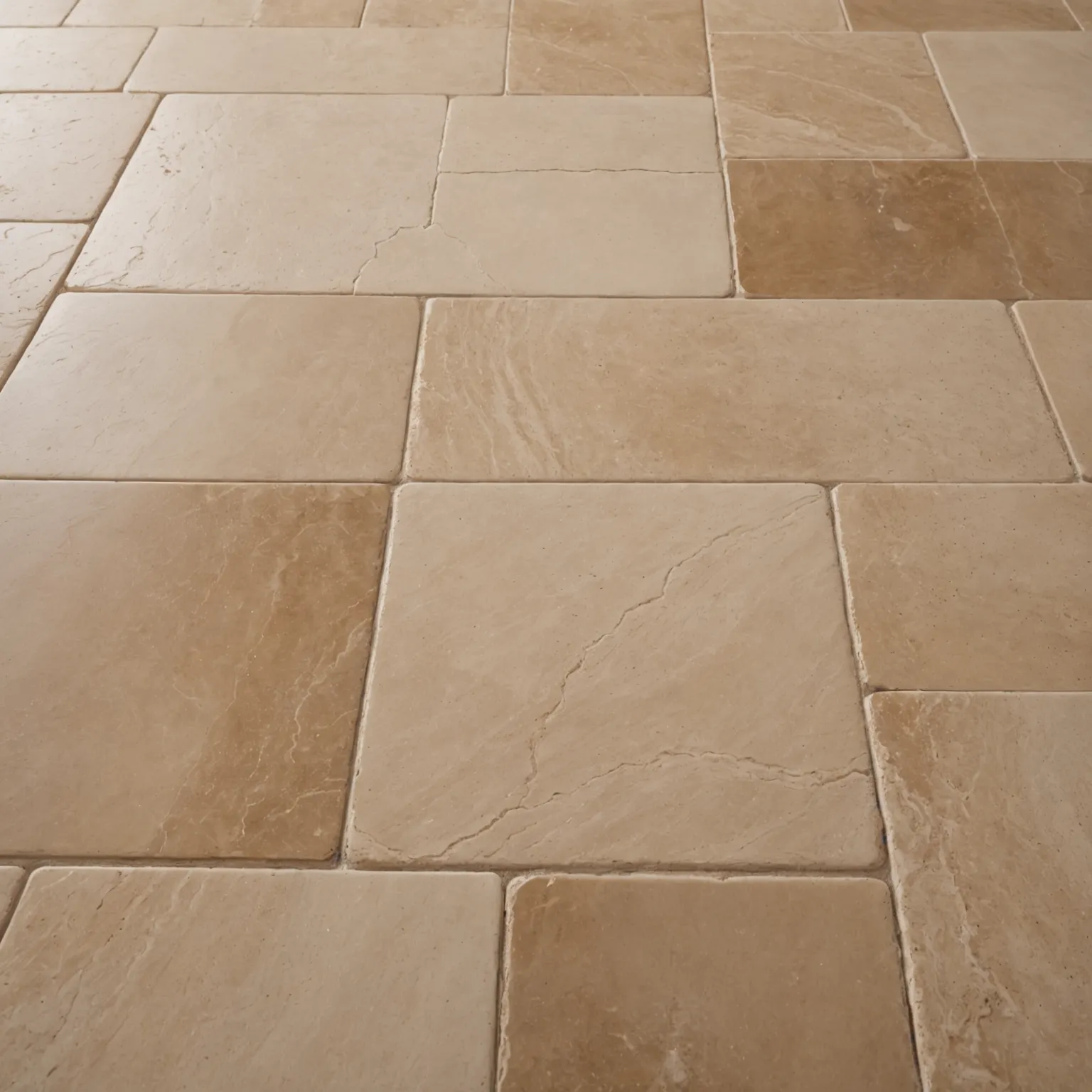 Close-up view of natural stone paving surface texture