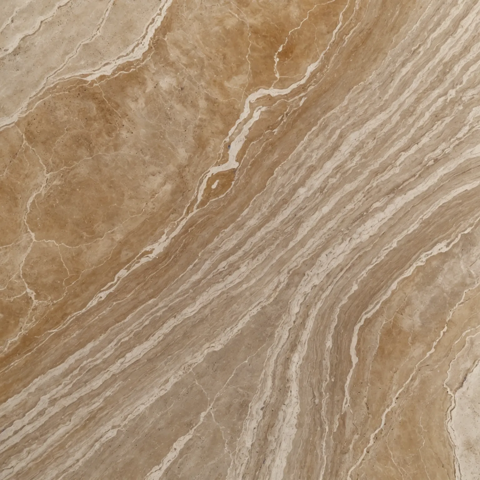 Travertine countertop in an active kitchen workspace