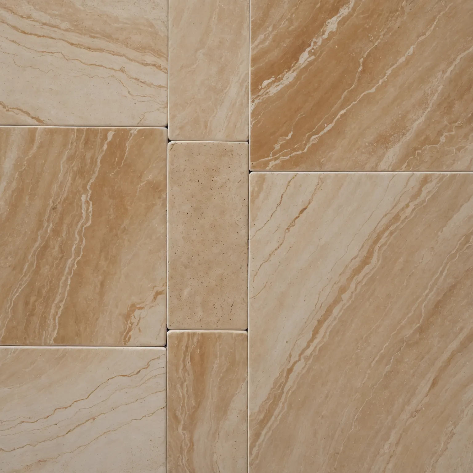 Close-up of travertine tile texture with natural pores