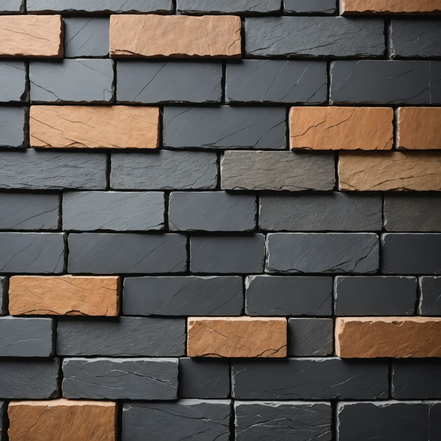 Layered slate texture used in interior design